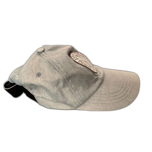 DKNY Denim Blue Embroidered Patch Logo Women's Baseball Hat Cap Adjustable Band - Picture 3 of 8